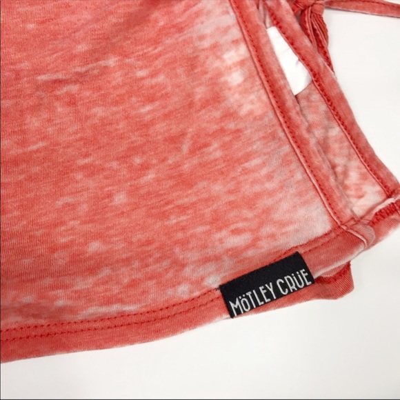 Motley Crue Skull Crossbones 2015 The Final Tour Burnout TieSide TankTop Size Sm - Picture 7 of 12